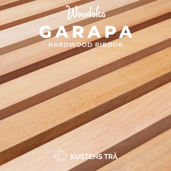 Woodolio Garapa ribbor Kustens Trä